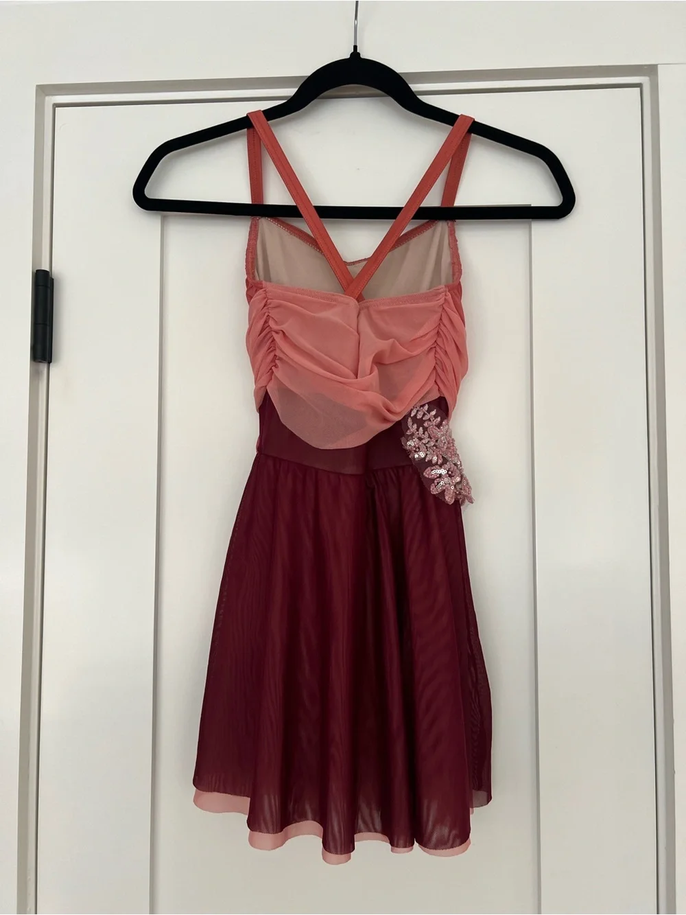 Weissman No Right To Love You Burgundy Pink Lyrical Dance Dress Size MC
